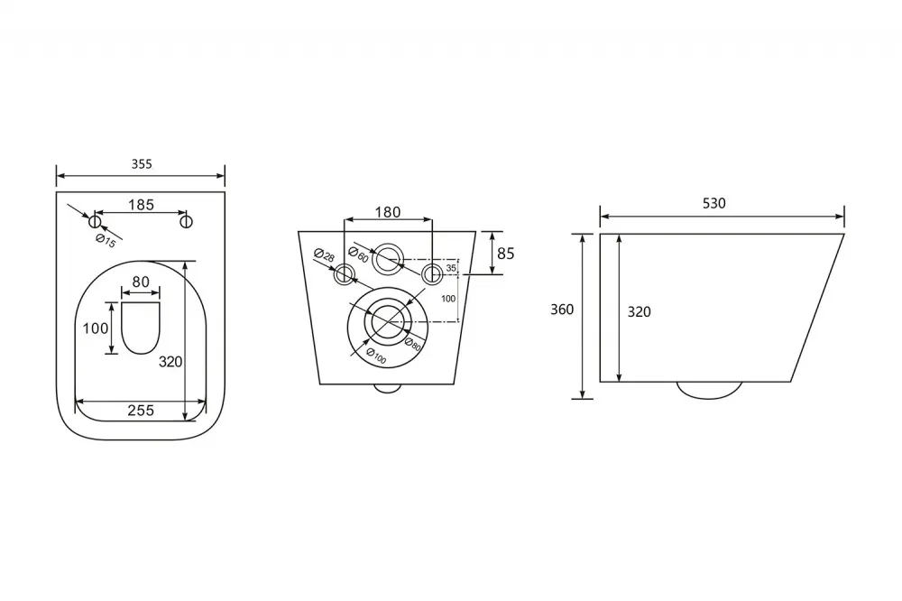 Товар: Унитаз ABBER Rechteck AC1201MBE подвесной светло-бежевый матовый, безободковый - фото 12 Унитаз ABBER Rechteck AC1201MBE подвесной светло-бежевый матовый, безободковый — фото 12, Подвесные унитазы