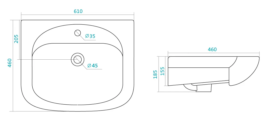 Товар: Раковина SANTEK Стелла 60 мебельная белый (WH112450) - фото 9 Раковина SANTEK Стелла 60 мебельная белый (WH112450) — фото 9, Раковины подвесные