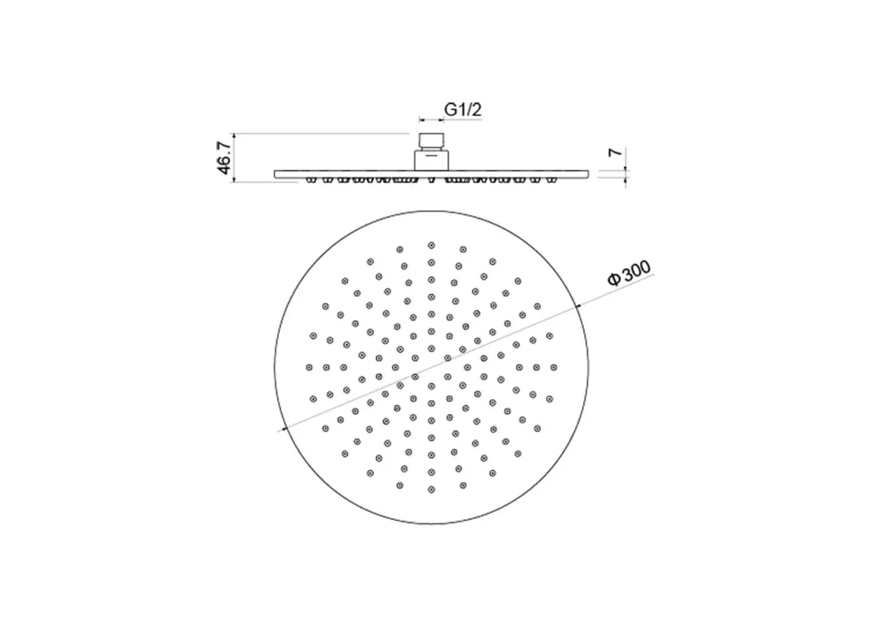 Товар: Круглый верхний душ 300*7 мм AQUATEK, матовый черный AQ2079MB - фото 3 Круглый верхний душ 300*7 мм AQUATEK, матовый черный AQ2079MB — фото 3, Верхние души