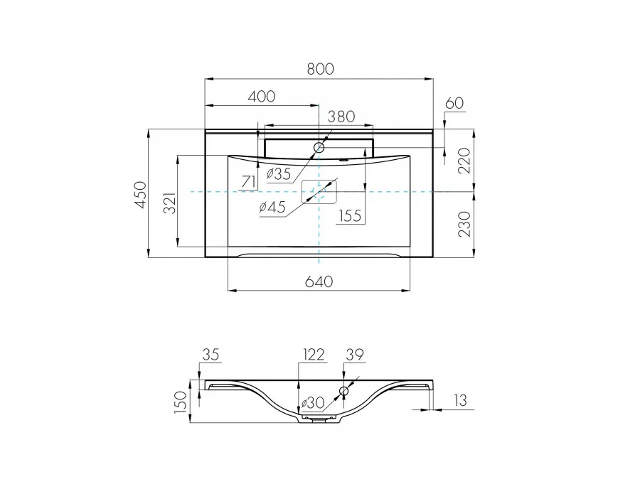 Товар: Раковина ПРЕМЬЕР М 80, белая 1A70493KPR010 - фото 3 Раковина ПРЕМЬЕР М 80, белая 1A70493KPR010 — фото 3, Раковины