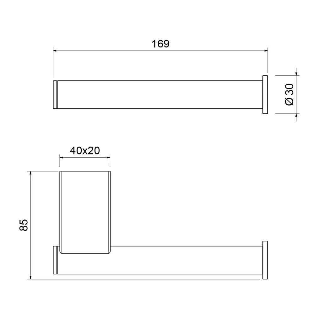Бумагодержатель Timo Luiro 18541/03 черный — фото 2, Держатели туалетной бумаги