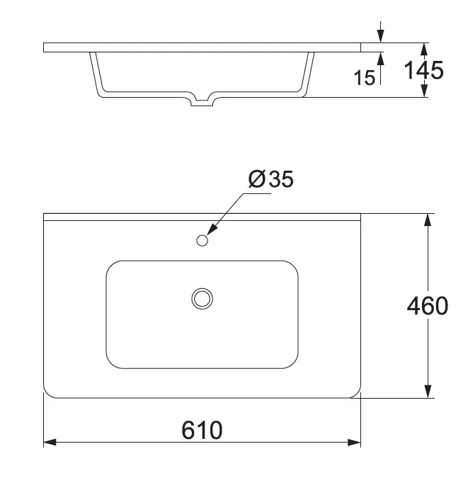 Раковина Allen Brau Paris 60 4.61004.20 — фото 7, Раковины встраиваемые сверху