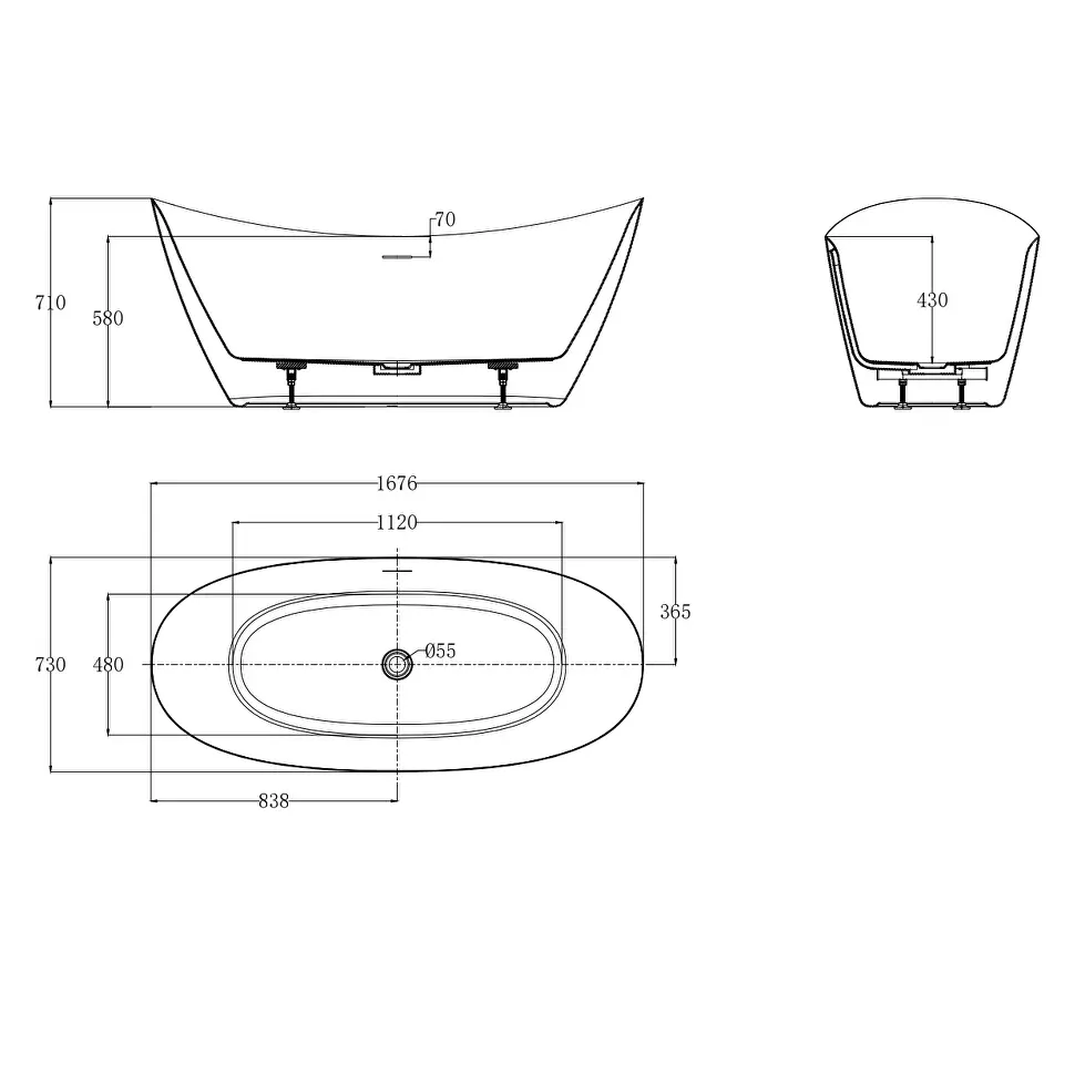 Товар: Ванна AQUAme акриловая отдельностоящая AQM3504GW - фото 7 Ванна AQUAme акриловая отдельностоящая AQM3504GW — фото 7, Акриловые ванны
