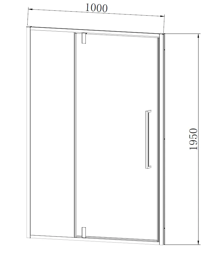 Товар: Душевая дверь Slim-N VDP-4SN100CLB, черный матовый, стекло прозрачное - фото 4 Душевая дверь Slim-N VDP-4SN100CLB, черный матовый, стекло прозрачное — фото 4, Душевые двери в нишу
