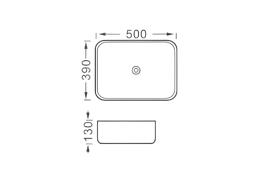 Раковина накладная для установки на столешницу AQUATEK ВЕГА AQ5515-MW 500*390*130, матовый белый — фото 5, Раковины накладные