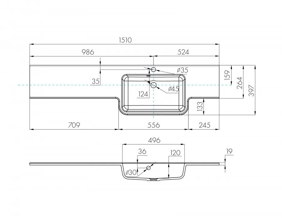 Товар: Раковина HOTEL B 151, правая, белая 1A709531PI01P - фото 3 Раковина HOTEL B 151, правая, белая 1A709531PI01P — фото 3, Раковины