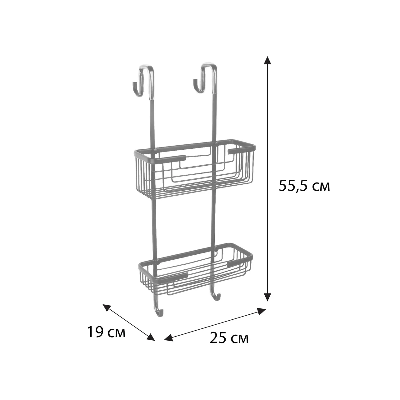 Товар: Полка для душевой кабины Fixsen прямая двухэтажная черная латунь FX-854B-2 - фото 3 Полка для душевой кабины Fixsen прямая двухэтажная черная латунь FX-854B-2 — фото 3, Полки для ванной и душа