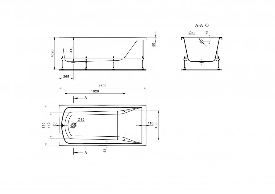 Товар: ФИДЖИ Ванна акриловая 160х75 см., без монтажного комплекта, САНТЕК 1WH501597 - фото 14 ФИДЖИ Ванна акриловая 160х75 см., без монтажного комплекта, САНТЕК 1WH501597 — фото 14, Акриловые ванны