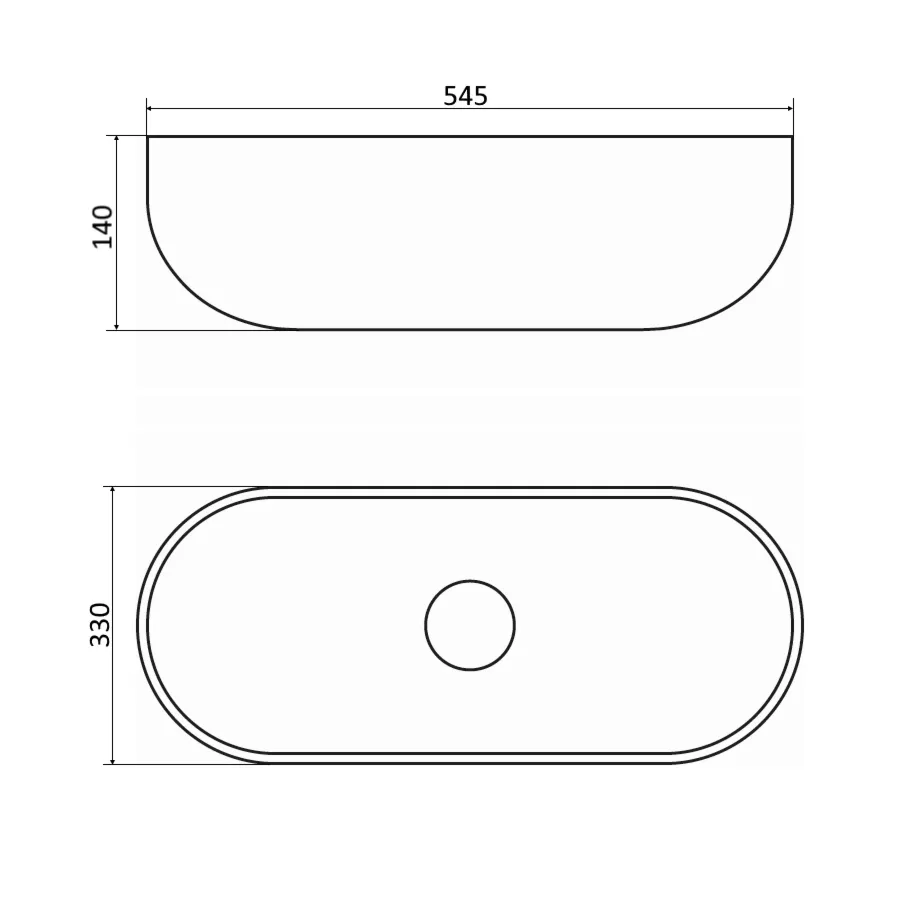 Раковина Conca 550 округлая, белый матовый, MonteBianco 20142 — фото 5, Раковины