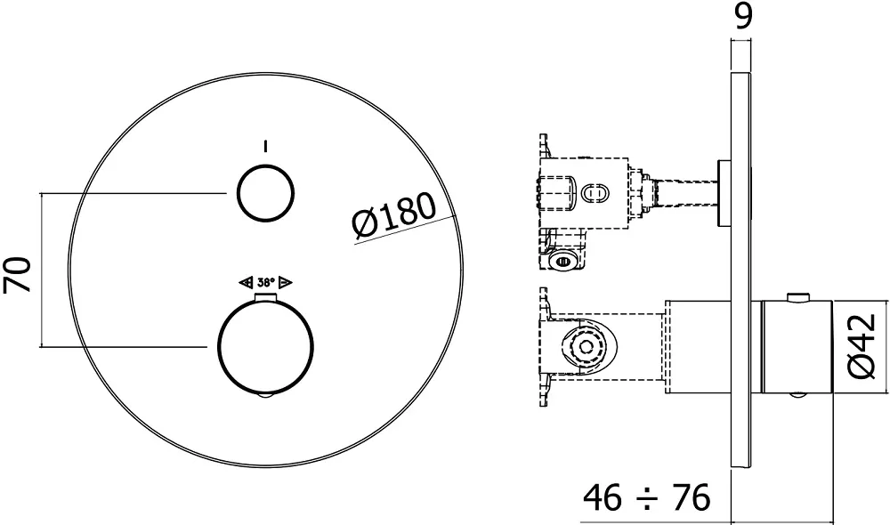 Смеситель для душа Paffoni Compact Box CPT013ST — фото 2, Смеситель для душа