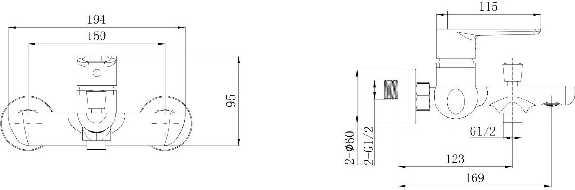 Смеситель для ванны Allen Brau Eclipse 2.0 5.E1A03-00 хром — фото 4, Смеситель для ванны