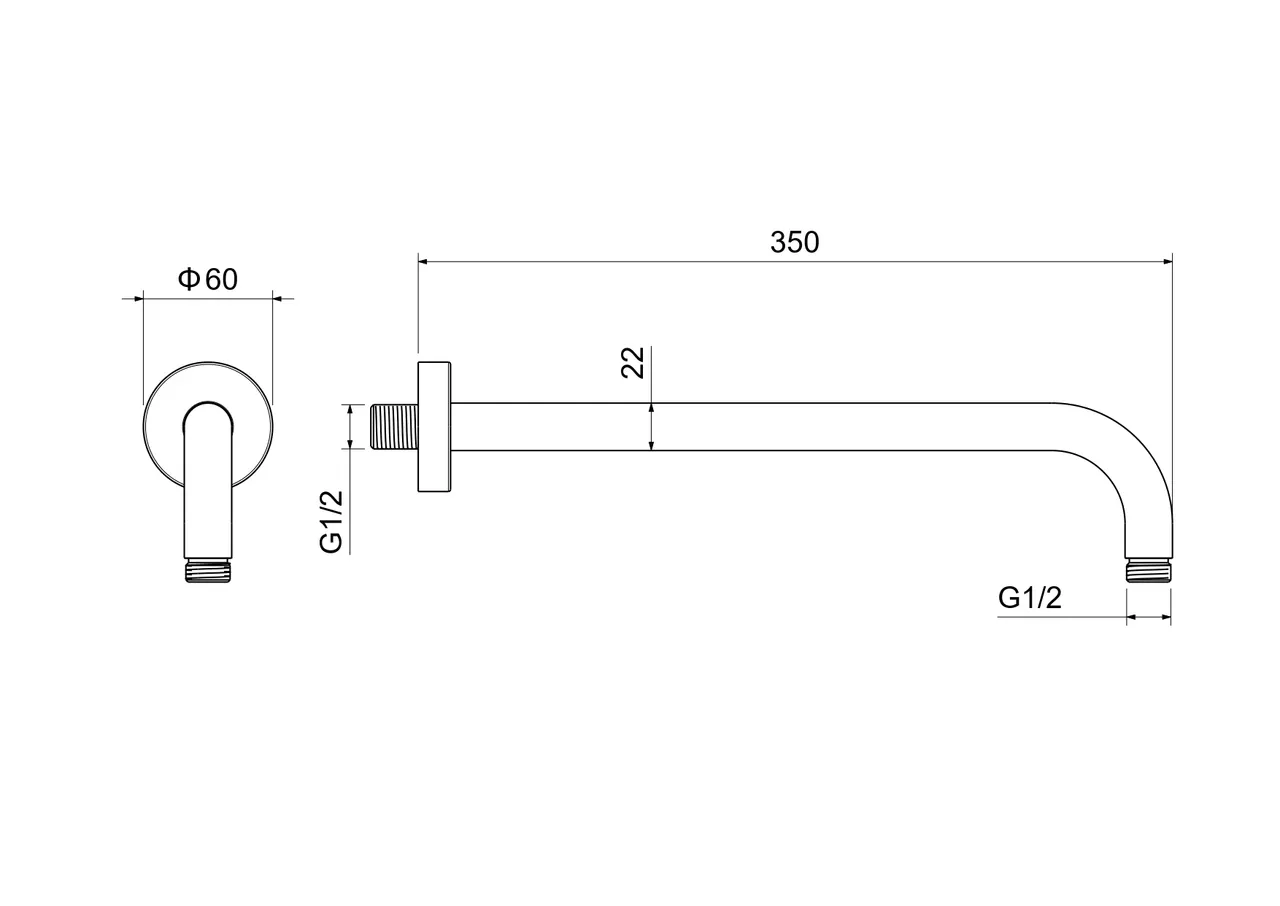 Товар: AQ2174BGM держатель верхнего душа настенный 350 мм, оружейная сталь - фото 3 AQ2174BGM держатель верхнего душа настенный 350 мм, оружейная сталь — фото 3, Верхние души