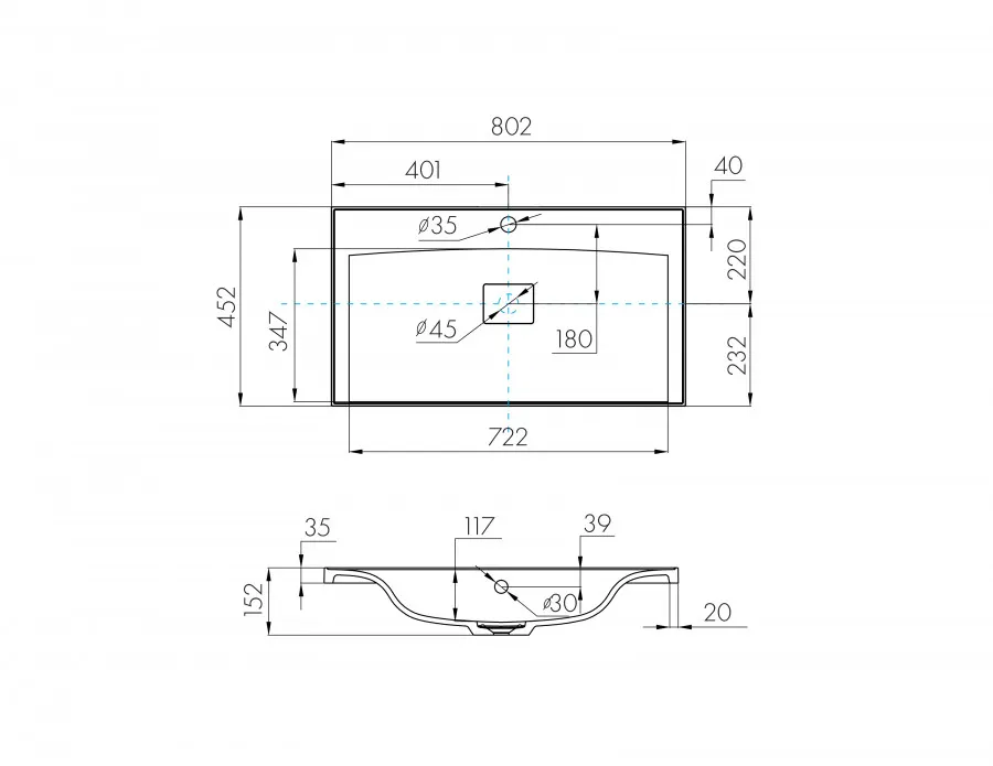 Товар: Раковина АЙРИС М 80, белая 1A73263KAG010 - фото 4 Раковина АЙРИС М 80, белая 1A73263KAG010 — фото 4, Раковины