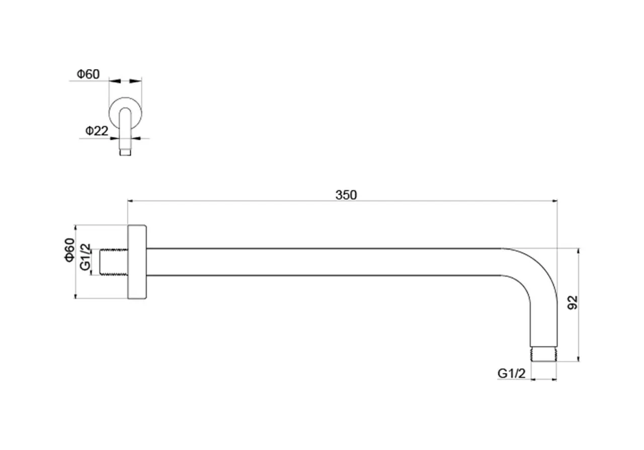 Товар: AQ2174BGM держатель верхнего душа настенный 350 мм, оружейная сталь - фото 2 AQ2174BGM держатель верхнего душа настенный 350 мм, оружейная сталь — фото 2, Верхние души