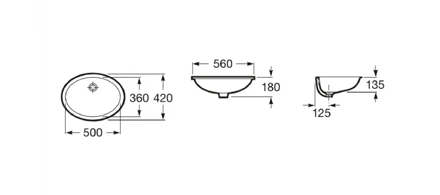 Товар: BERNA Раковина встраиваемая снизу 560х420 мм, установ. комплект. ROCA 7327871001 - фото 2 BERNA Раковина встраиваемая снизу 560х420 мм, установ. комплект. ROCA 7327871001 — фото 2, Раковины встраиваемые снизу