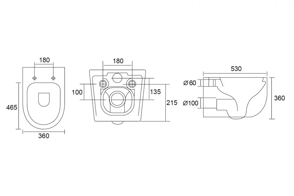 Унитаз ABBER Bequem AC1104TMB подвесной черный матовый, безободковый, смыв торнадо — фото 11, Подвесные унитазы