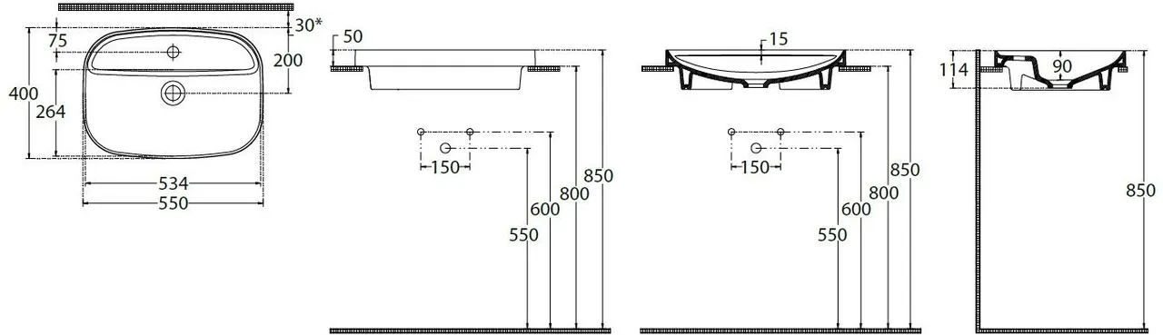 Раковина Allen Brau Fantasy Sphere 55 4.11034.MT мятный — фото 2, Раковины встраиваемые сверху