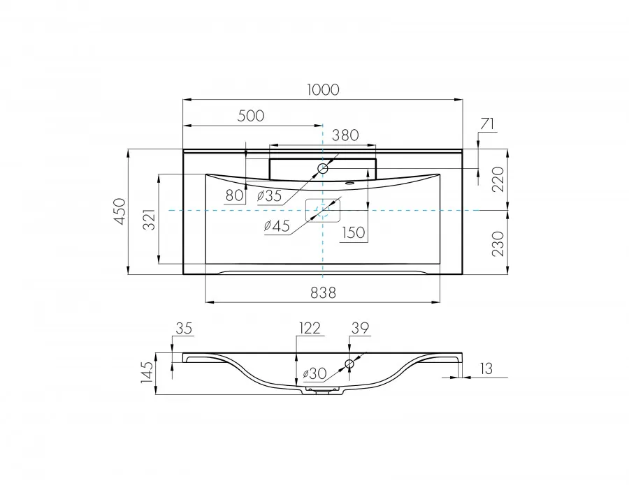 Товар: Раковина ПРЕМЬЕР М 100, белая 1A70473KPR010 - фото 3 Раковина ПРЕМЬЕР М 100, белая 1A70473KPR010 — фото 3, Раковины
