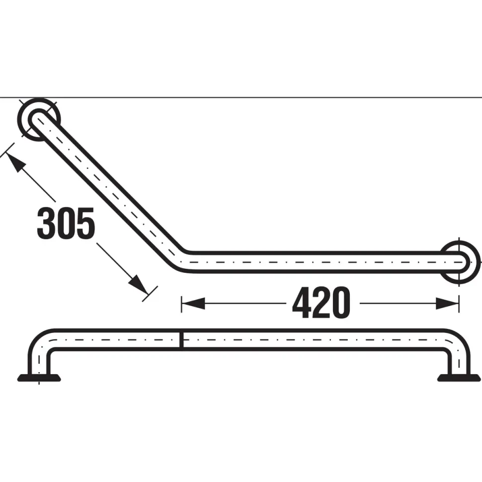 Товар: UNIVERSUM Поручень для ванны 305/420 мм., правый. JIKA 3897230030001 - фото 2 UNIVERSUM Поручень для ванны 305/420 мм., правый. JIKA 3897230030001 — фото 2, Поручни для ванной