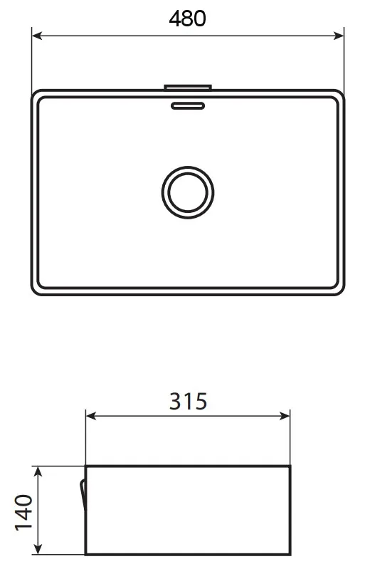 Раковина накладная Allen Brau Fantasy 48 4.11002.20 белый глянец — фото 4, Раковины накладные