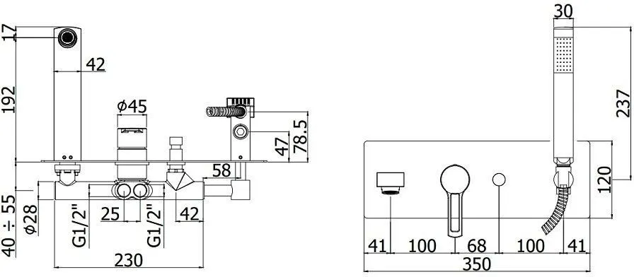 Товар: Смеситель для ванны с душем Paffoni Ringo RIN001CR (с внутренней частью) - фото 3 Смеситель для ванны с душем Paffoni Ringo RIN001CR (с внутренней частью) — фото 3, Смеситель для ванны