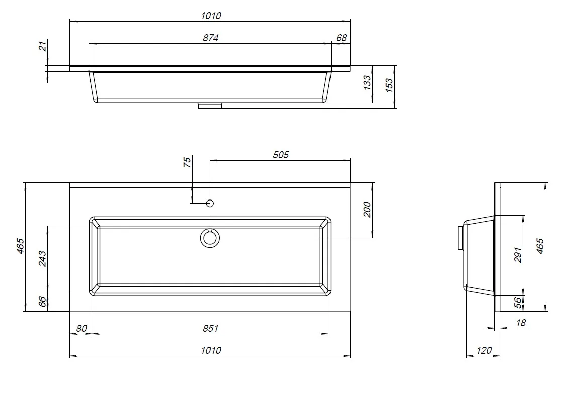 Товар: Раковина Aquanet Текла 100 00328016 - фото 8 Раковина Aquanet Текла 100 00328016 — фото 8, Раковины
