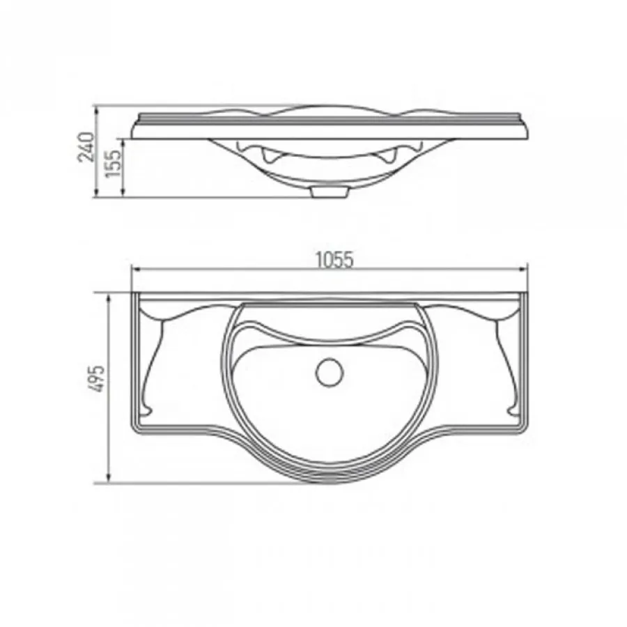 Товар: AMERICA Мебельная раковина 105, белая, ROCA 7327205000 - фото 3 AMERICA Мебельная раковина 105, белая, ROCA 7327205000 — фото 3, Раковины встраиваемые сверху