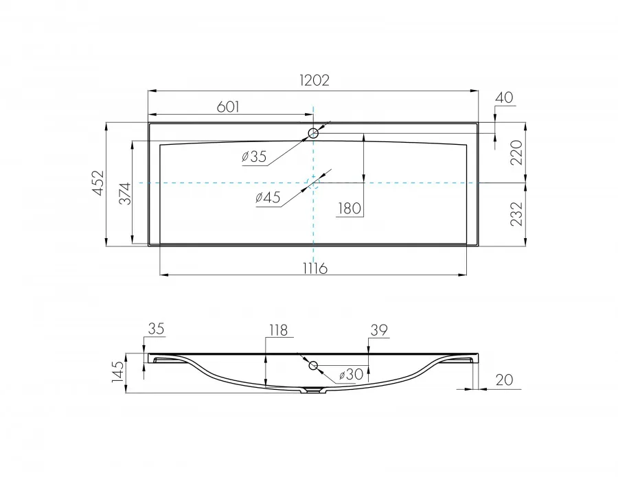 Раковина АЙРИС 120, белая 1A729631AG010 — фото 4, Раковины