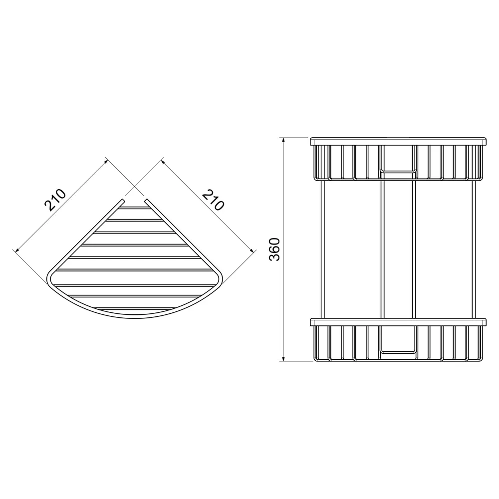 Товар: Полка угловая двойная Timo Saona 13082/17 золото матовое - фото 5 Полка угловая двойная Timo Saona 13082/17 золото матовое — фото 5, Полки для ванной и душа