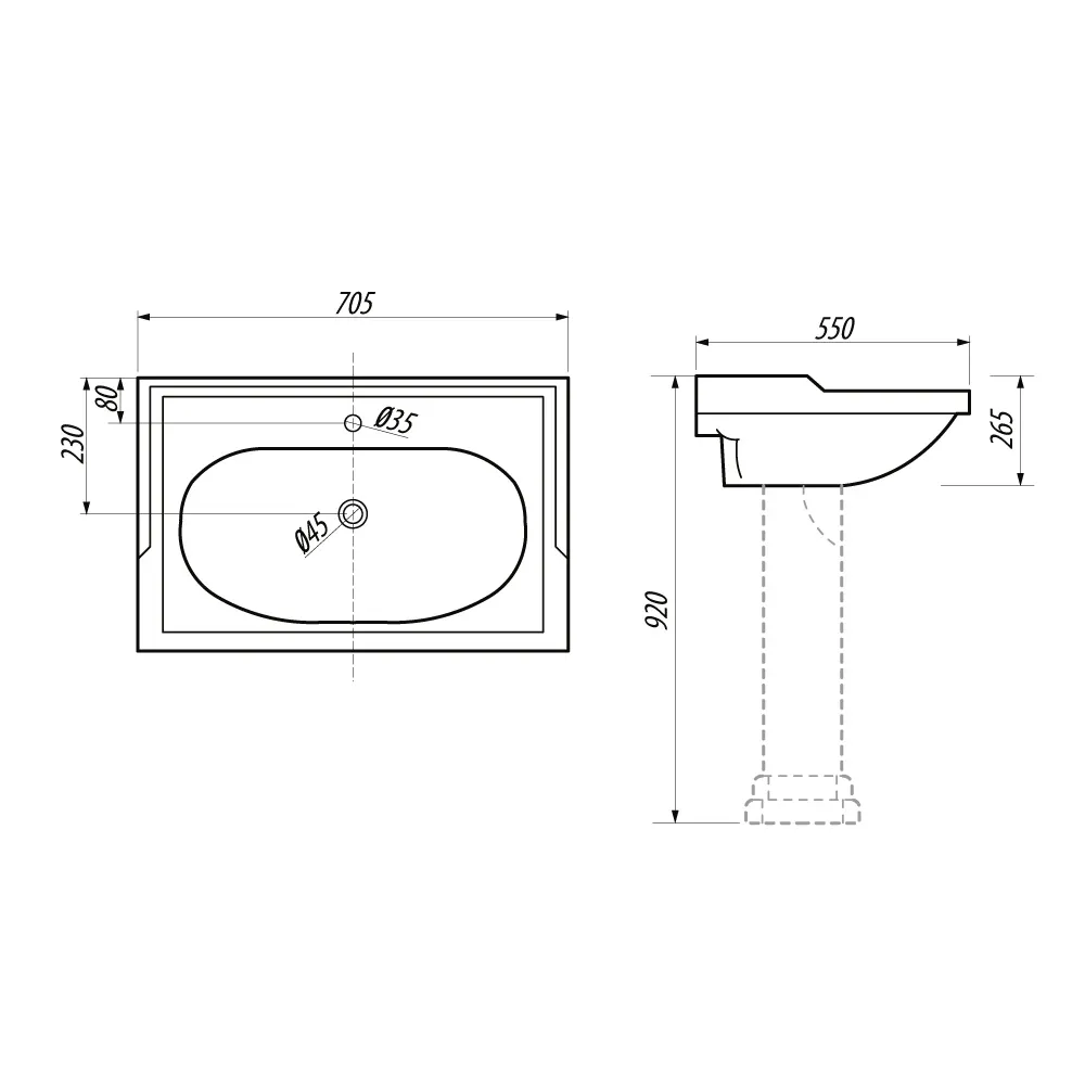 Товар: OLD ITALY Раковина тюльпана 68,5 см, белая керамика VR.OLD-3195.BI - фото 2 OLD ITALY Раковина тюльпана 68,5 см, белая керамика VR.OLD-3195.BI — фото 2, Раковины