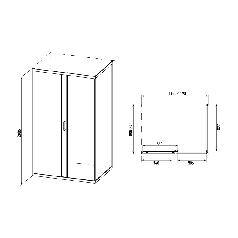 Товар: Душевой уголок ALEX BAITLER 1 серия AB14120B4 тонированное стекло - фото 4 Душевой уголок ALEX BAITLER 1 серия AB14120B4 тонированное стекло — фото 4, Душевые перегородки