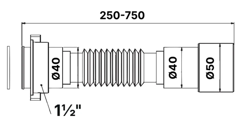 Товар: Гофра Bettoserb для раковины/мойки 1 1/2" - 40/50мм 125380 - фото 3 Гофра Bettoserb для раковины/мойки 1 1/2" - 40/50мм 125380 — фото 3, Гофры и отводы