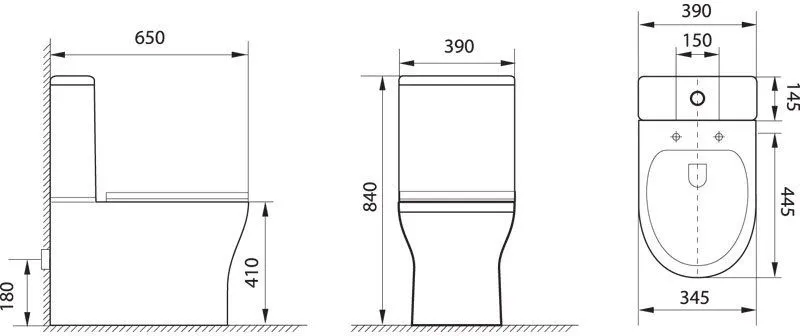 Товар: Унитаз с бачком напольный Aquanet Rimless Roll-C CL-12249B 00257426 - фото 3 Унитаз с бачком напольный Aquanet Rimless Roll-C CL-12249B 00257426 — фото 3, Напольные унитазы