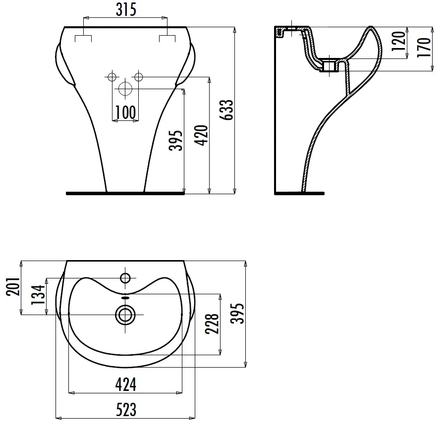 Товар: CREAVIT DUCKY Раковина напольная детская СИНИЙ DC052.00000B DC052-00CB00E-MA00 - фото 2 CREAVIT DUCKY Раковина напольная детская СИНИЙ DC052.00000B DC052-00CB00E-MA00 — фото 2, Раковины подвесные