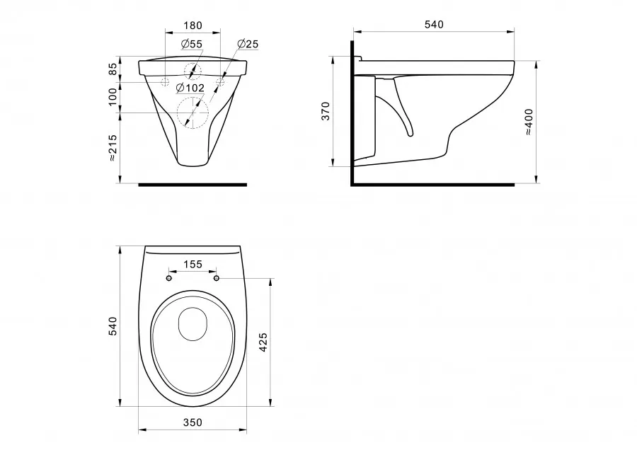 БОРЕАЛЬ Унитаз подвесной, сиденье дюропласт, САНТЕК 1WH301977 — фото 14, Подвесные унитазы