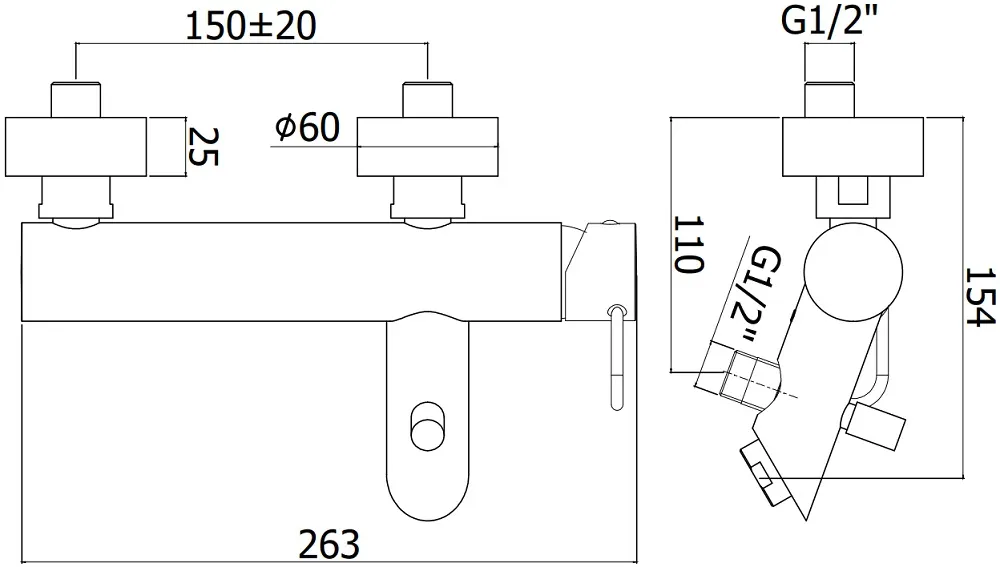Товар: Смеситель для ванны с душем Paffoni Joker JK022CR - фото 2 Смеситель для ванны с душем Paffoni Joker JK022CR — фото 2, Смеситель для ванны
