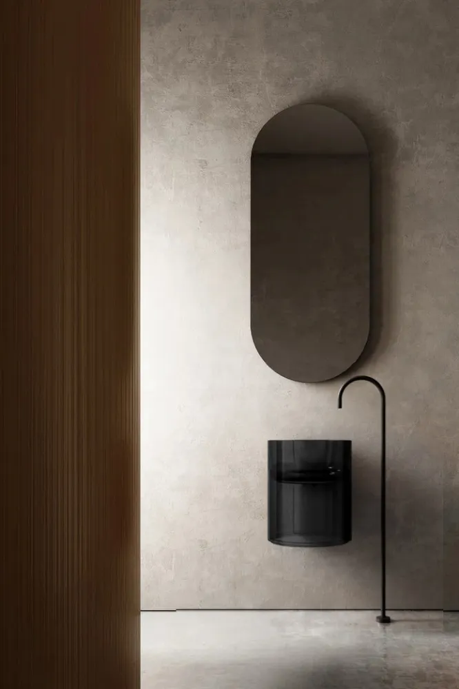 Товар: Раковина подвесная прозрачная ABBER Kristall AT2704Onyx черная - фото 5 Раковина подвесная прозрачная ABBER Kristall AT2704Onyx черная — фото 5, Раковины подвесные