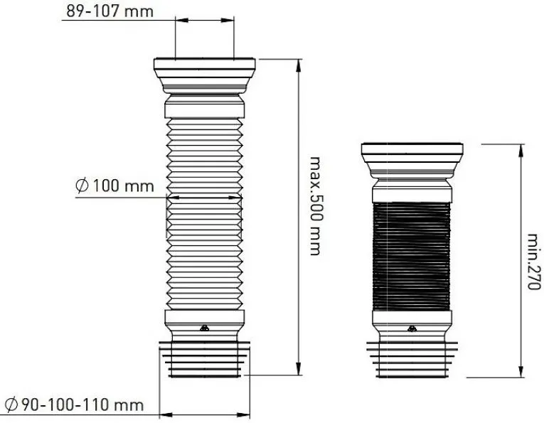 Гибкая подводка для выпуска унитаза Aquanet 00342072 — фото 5, Комплектующие для туалета