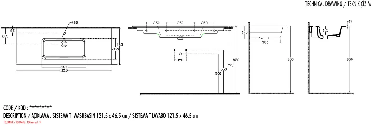 Раковина Allen Brau Fantasy 122 4.11028.20 белый глянец — фото 3, Раковины встраиваемые сверху