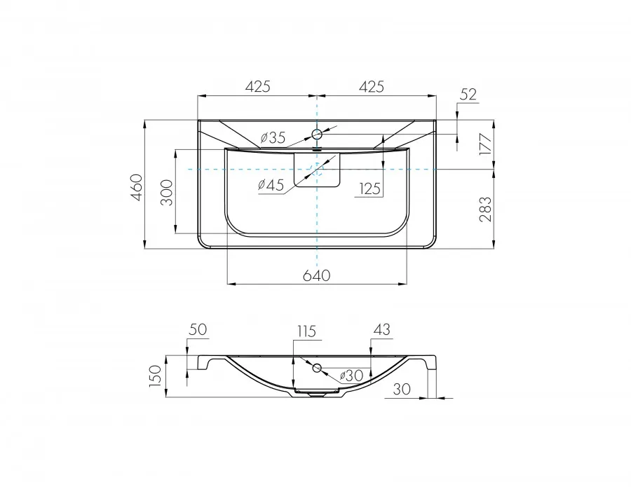 Раковина ШЕРИЛЛ 85, белая 1A71443KSH010 — фото 3, Раковины