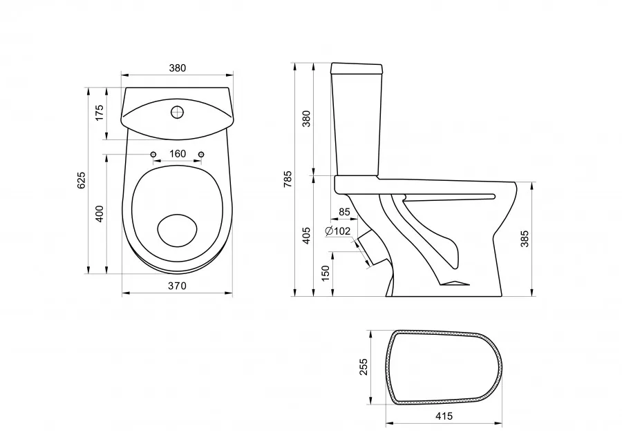 Товар: Унитаз-компакт "Ультра" косой выпуск с кнопочной арматурой и сиденьем,крап на белом 1P4013S0100BF - фото 7 Унитаз-компакт "Ультра" косой выпуск с кнопочной арматурой и сиденьем,крап на белом 1P4013S0100BF — фото 7, Напольные унитазы