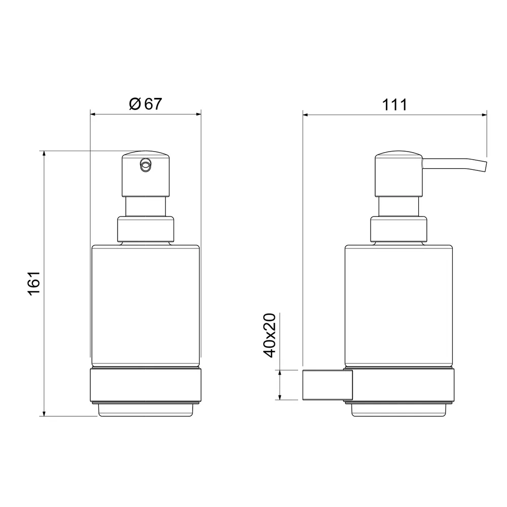 Дозатор Timo Luiro 18539/00 хром — фото 2, Дозаторы