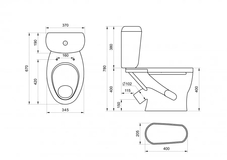 Товар: Унитаз-компакт "Воротынский" косой выпуск, ниж. под., с кнопочной арматурой и сиденьем, голубой С 1P4017S0600BF - фото 8 Унитаз-компакт "Воротынский" косой выпуск, ниж. под., с кнопочной арматурой и сиденьем, голубой С 1P4017S0600BF — фото 8, Напольные унитазы