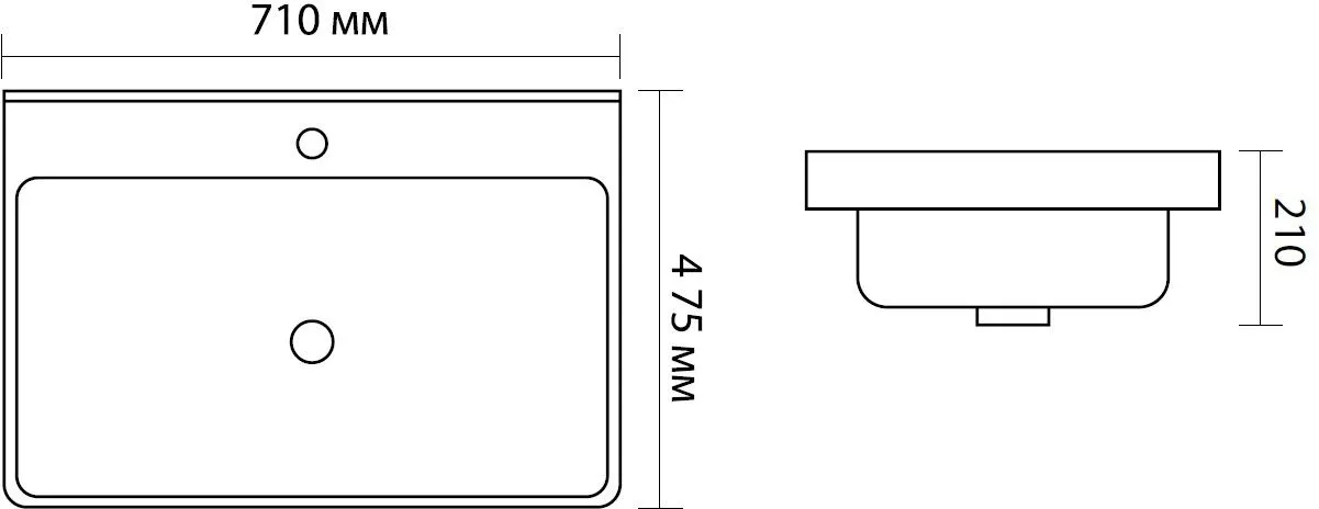 Раковина Aquanet Ирис 70 черная матовая 00329248 — фото 8, Раковины