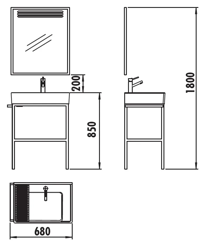 Товар: ARYA Нижний модуль AR065-M + Раковина AR065 AR065-M + AR065 - фото 2 ARYA Нижний модуль AR065-M + Раковина AR065 AR065-M + AR065 — фото 2, Тумбы с раковиной