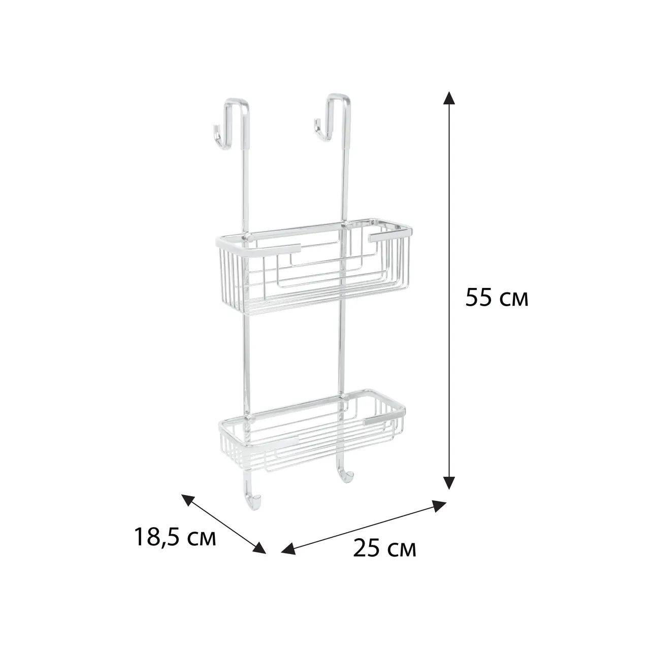 Товар: Полка для душевой кабины Fixsen прямая двухэтажная хром латунь FX-854-2 - фото 3 Полка для душевой кабины Fixsen прямая двухэтажная хром латунь FX-854-2 — фото 3, Полки для ванной и душа