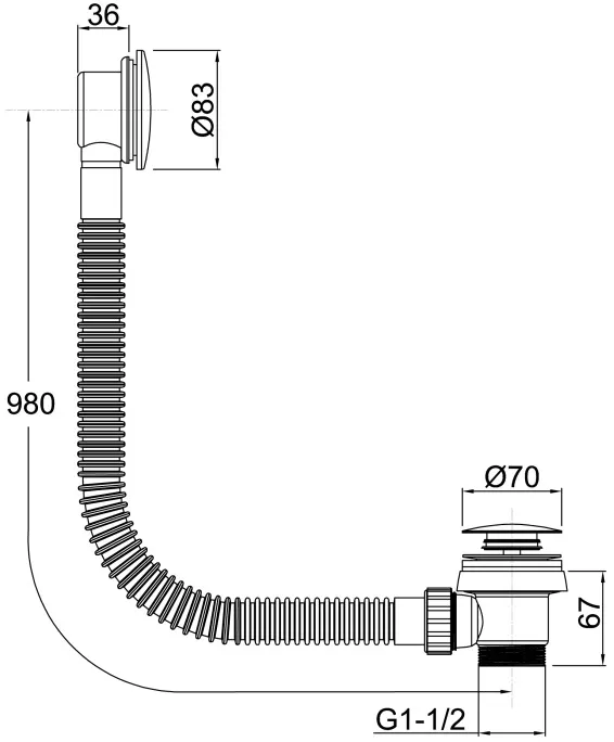 Слив-перелив для ванны Allen Brau Priority 5.31027-GB золото — фото 5, Сливы-переливы