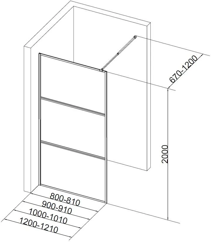 Товар: Душевая перегородка Aquanet 120x200 SW-1200GRT профиль графит, прозрачное стекло - фото 3 Душевая перегородка Aquanet 120x200 SW-1200GRT профиль графит, прозрачное стекло — фото 3, Душевые перегородки