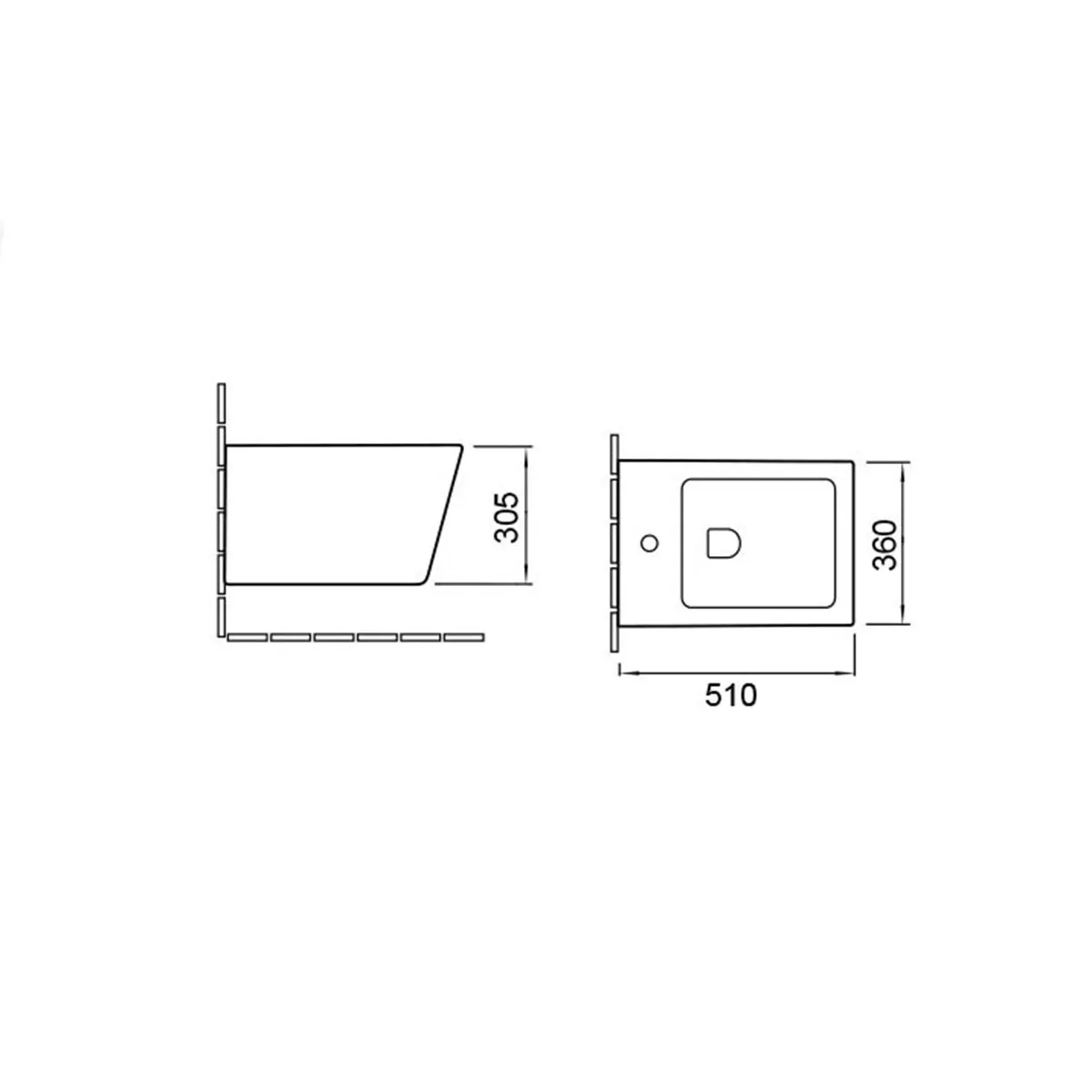 Товар: Подвесное биде Q-Line VB1-12G1B, цвет золото/черный - фото 3 Подвесное биде Q-Line VB1-12G1B, цвет золото/черный — фото 3, Биде подвесные