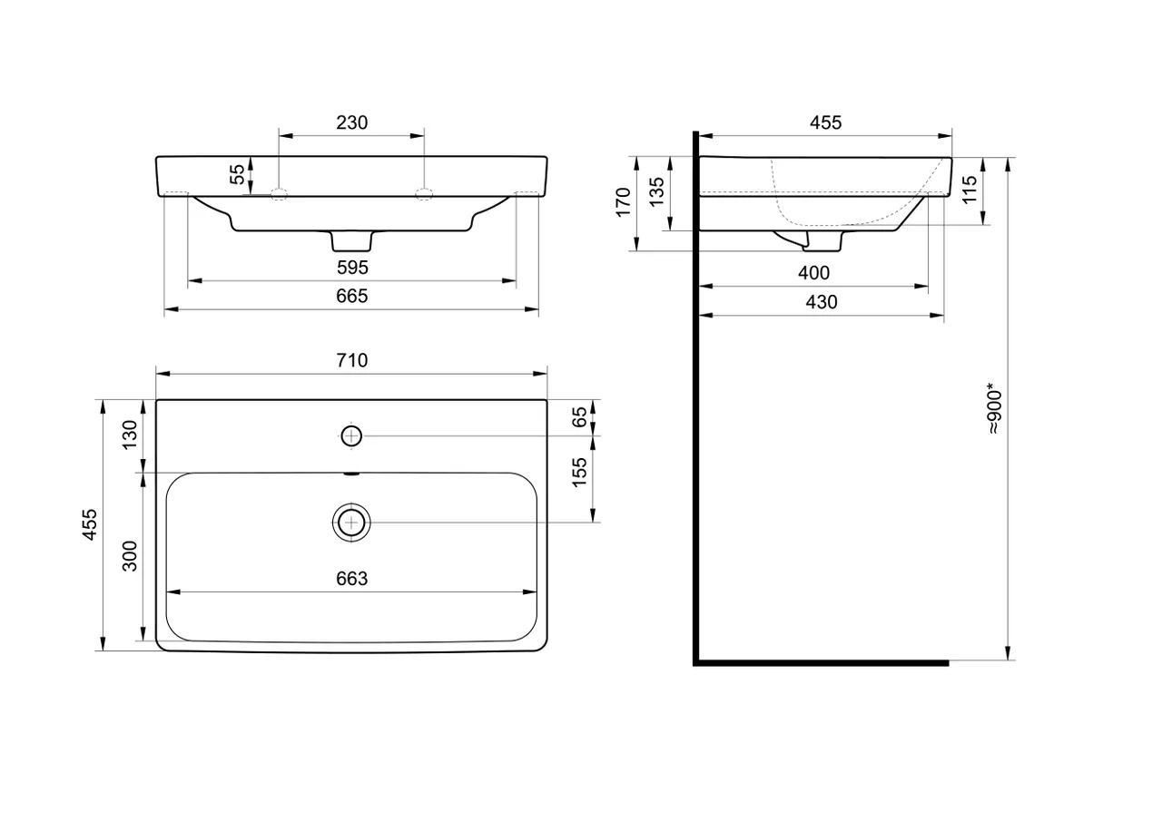 Товар: Раковина SANTEK Адриана 70 мебельная белый (WH501628) - фото 12 Раковина SANTEK Адриана 70 мебельная белый (WH501628) — фото 12, Раковины подвесные